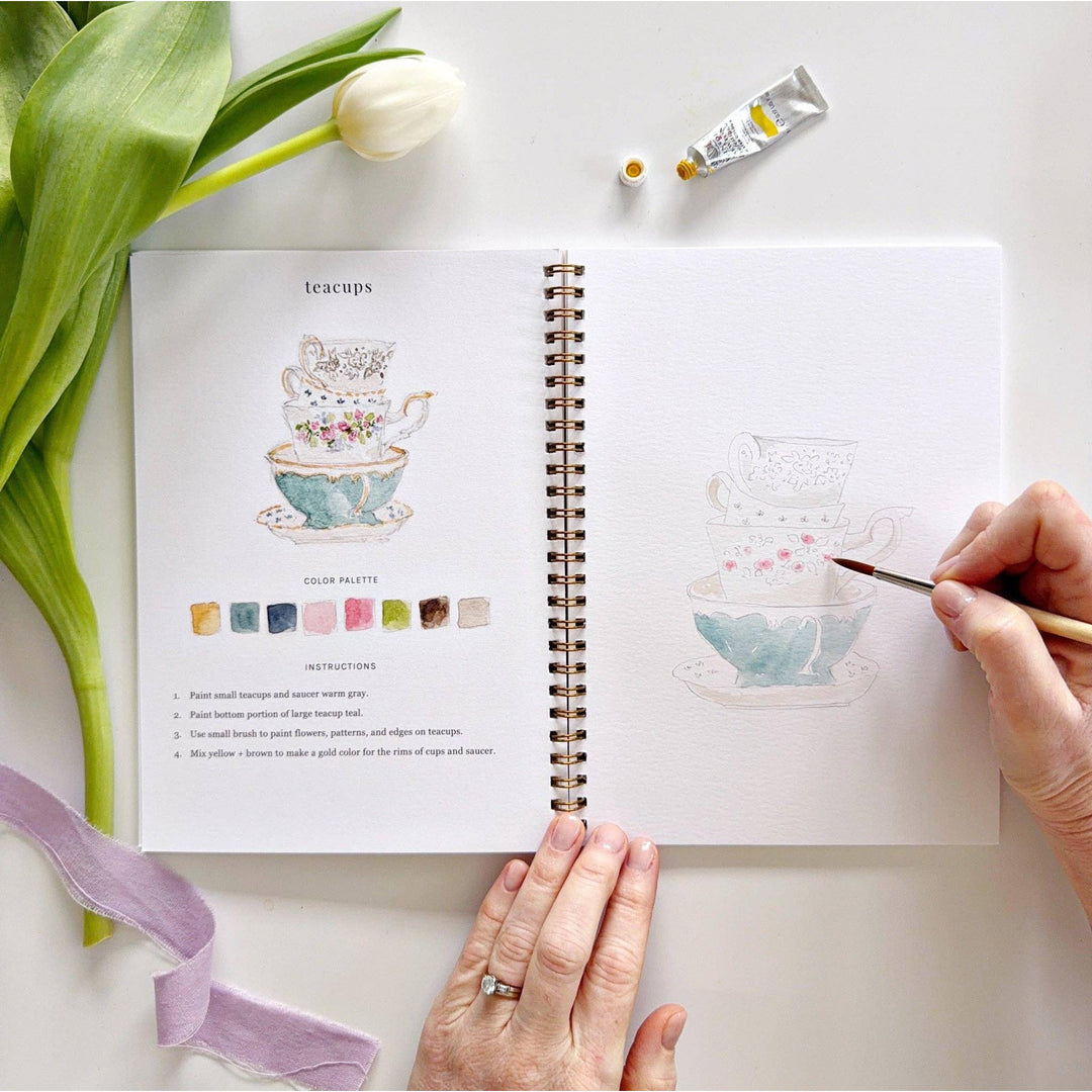 Spring watercolor workbook