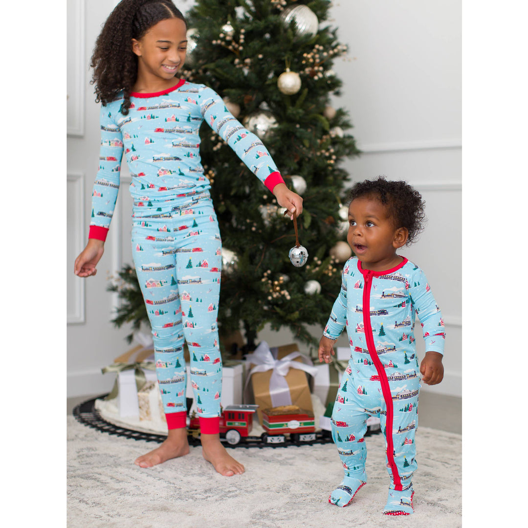 Baby Boys Winter Express Bamboo Viscose Footed One Piece Pajama