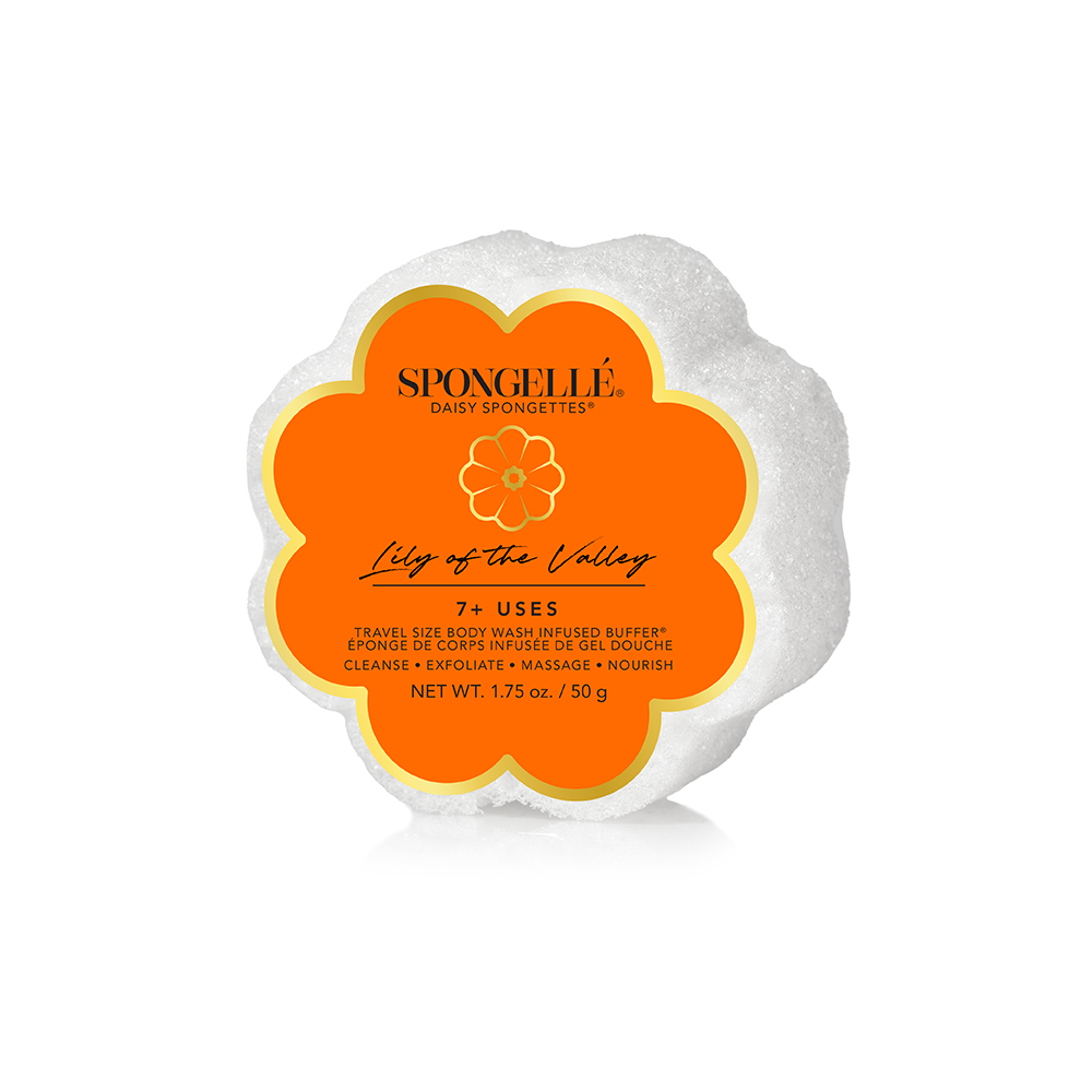 Spongellé Daisy Spongette - Flower Shaped Travel Body Buffer &amp; Soap Sponge