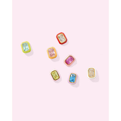 Screwback Stud Earrings - Whitney Bubblegum Pink