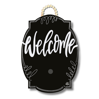 Black Bloom "Welcome" Hanger + Mini