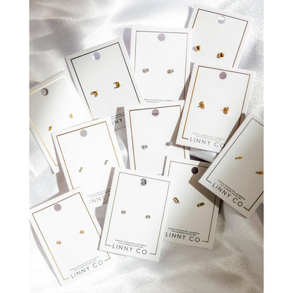 Screwback Stud Earrings - Micro Helen Gold