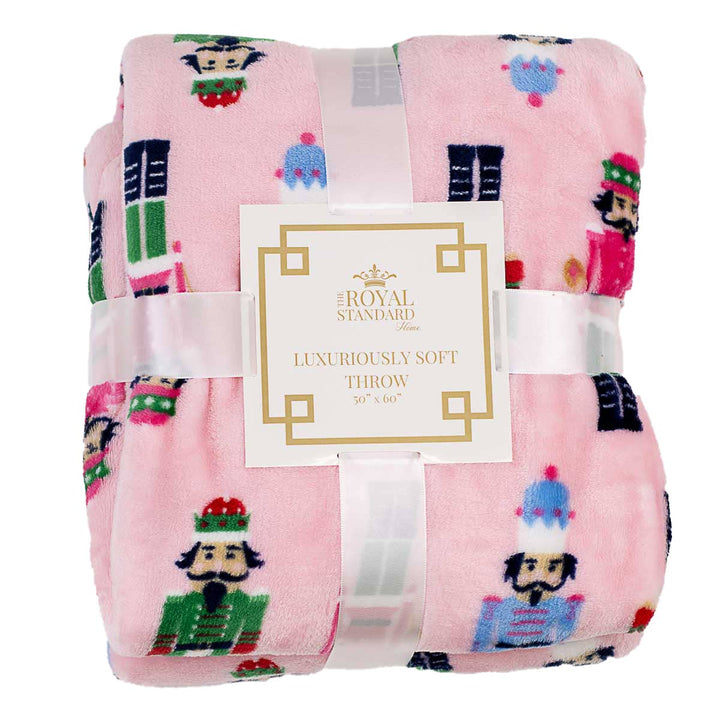 Nutcracker March Throw - Pink/Multi   50x60