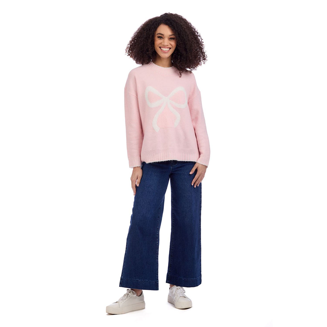 Blush Wilder Bow Sweater