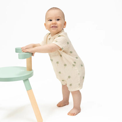Palm Trees Organic Muslin Polo Shortie | Angel Dear