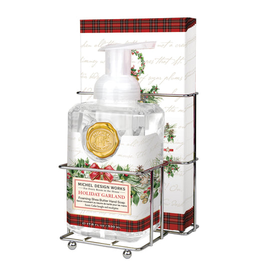 MDW Holiday Garland Foaming Soap Napkin Set