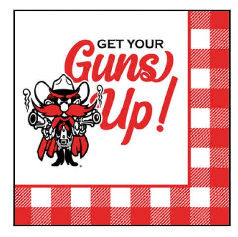 Texas Tech Guns Up Full Color Napkins