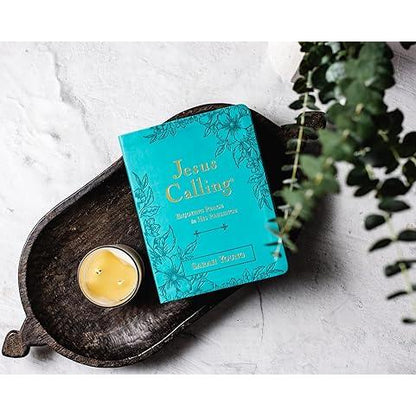 Jesus Calling, Large Text Teal Leathersoft, with Full Scriptures: Enjoying Peace in His Presence (A 365-Day Devotional)