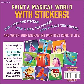 Paint by Sticker Kids: Unicorns &amp; Magic: Create 10 Pictures One Sticker at a Time! Includes Glitter Stickers