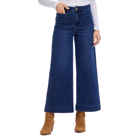 Jake Wide Leg Pant - Blue