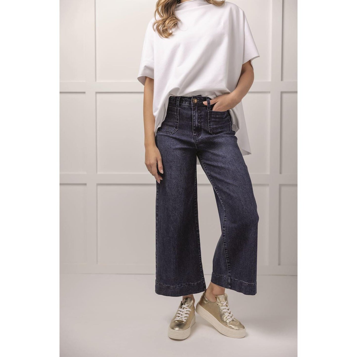 Jake Wide Leg Pant - Blue
