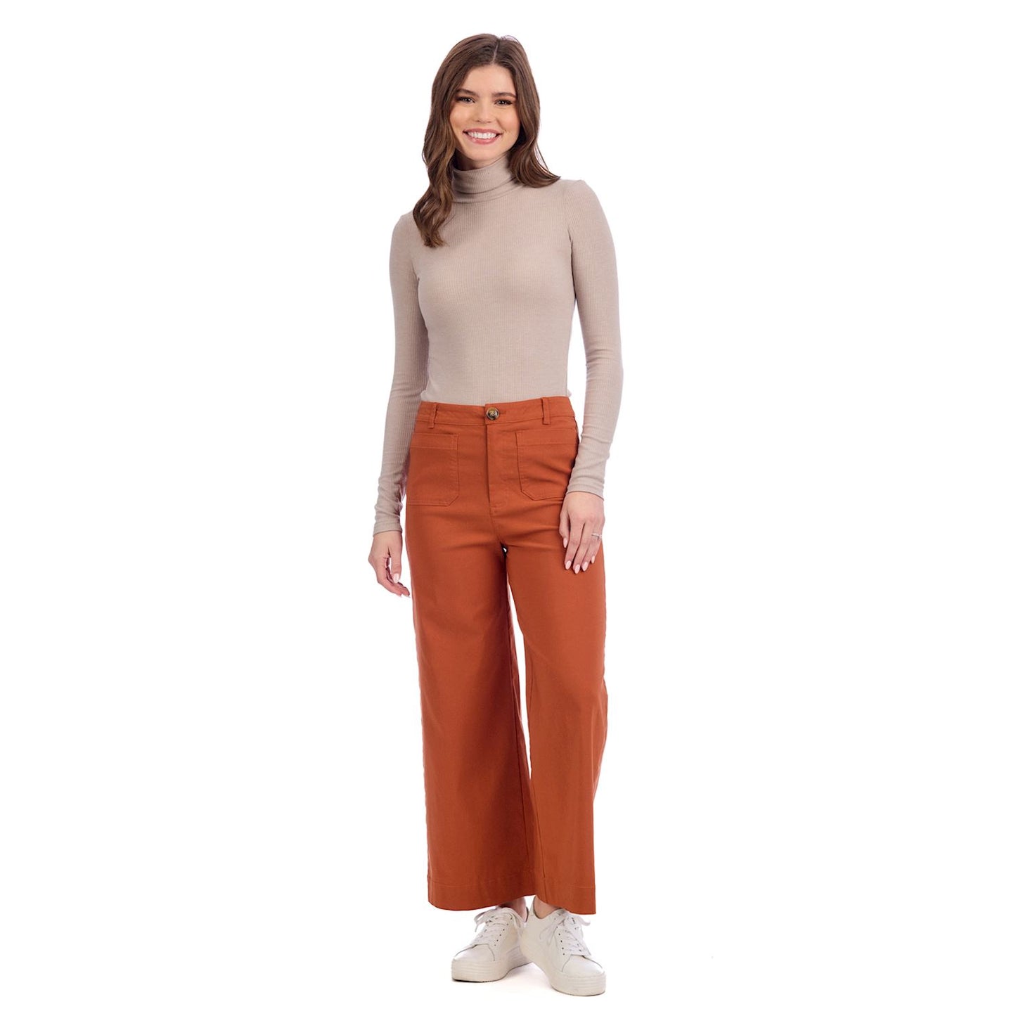 Jake Wide Leg Pant - Rust