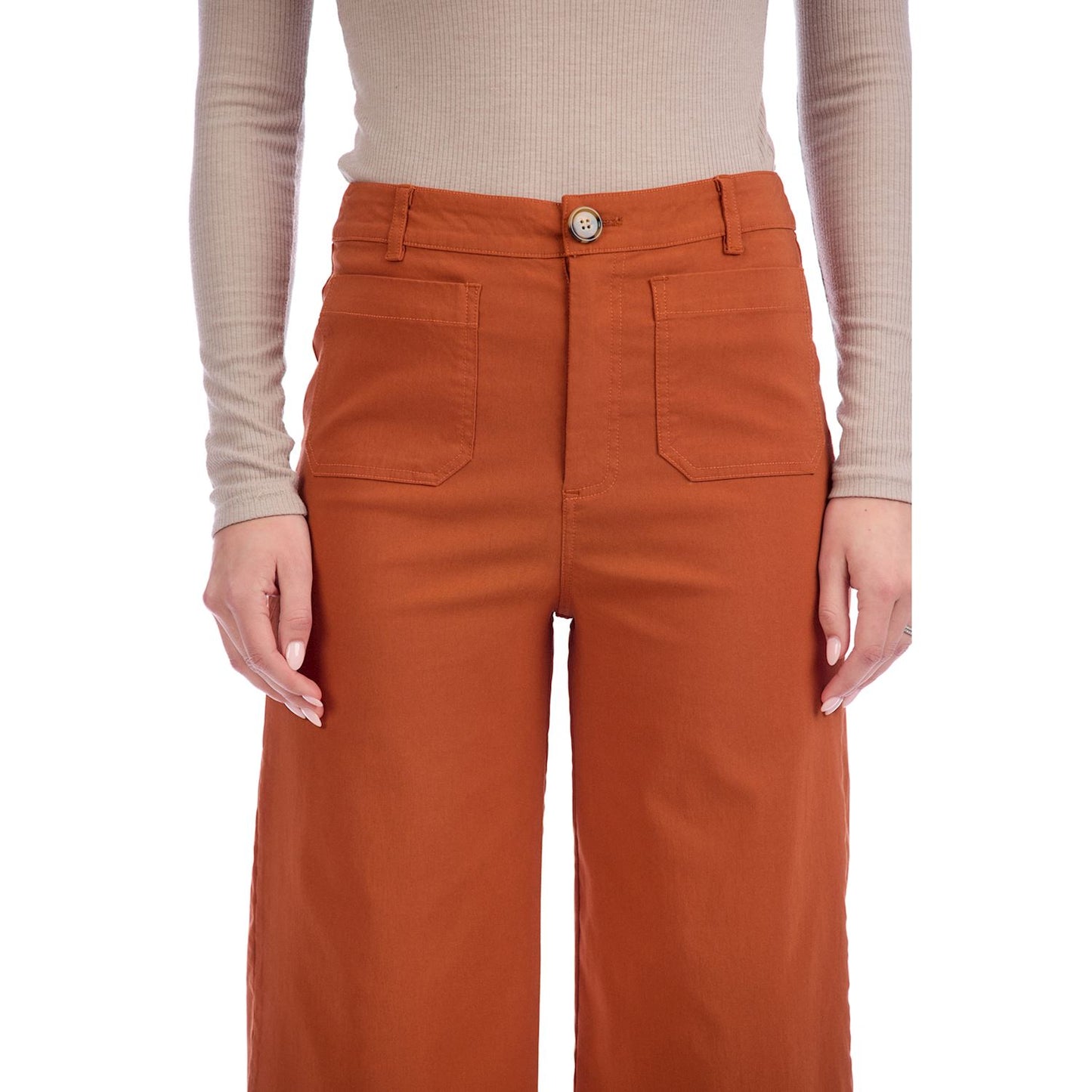 Jake Wide Leg Pant - Rust