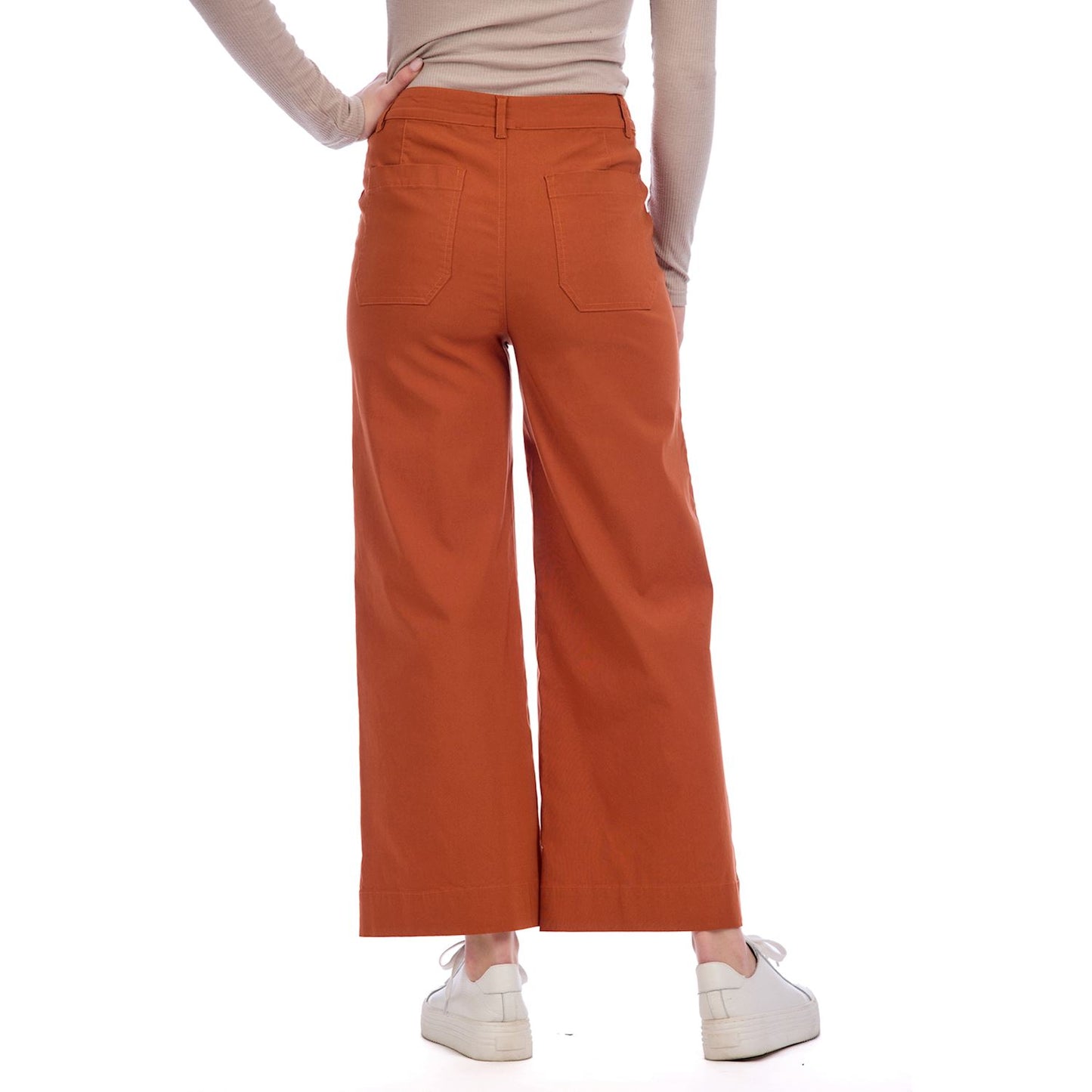 Jake Wide Leg Pant - Rust