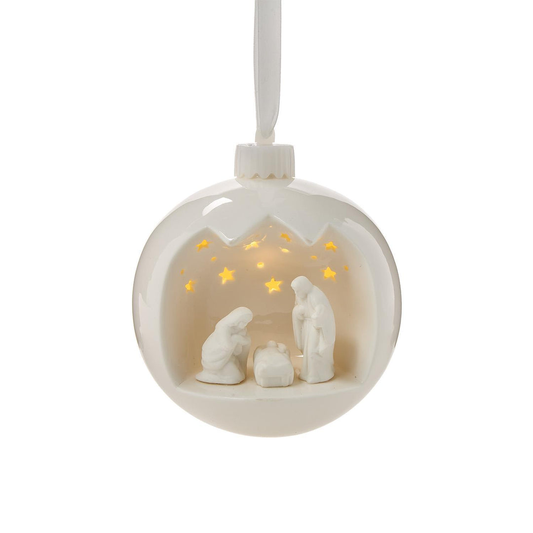 Nativity Scene Light-Up Ornament with Stand