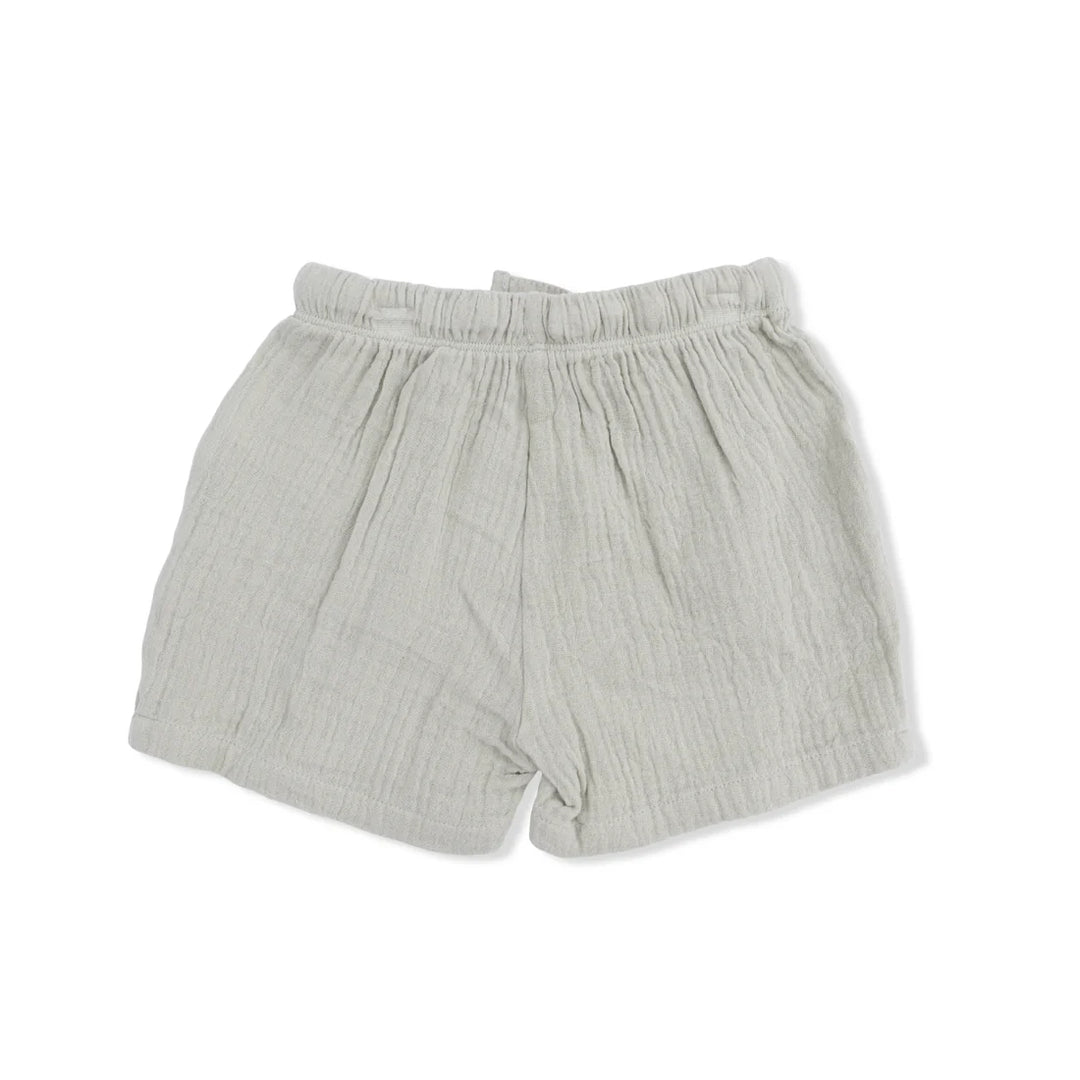 Palm Trees Bamboo Polo Button Up &amp; Casual Short Set | Angel Dear
