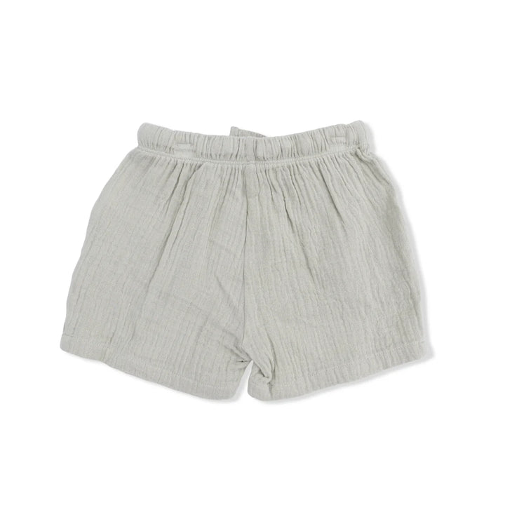 Palm Trees Bamboo Polo Button Up &amp; Casual Short Set | Angel Dear