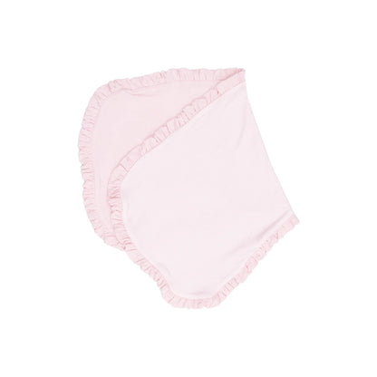 Ruffle Burp Cloth - Stripe Classic Pink - 22X10