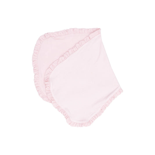 Ruffle Burp Cloth - Stripe Classic Pink - 22X10