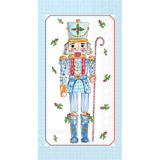 Blue Nutcrackers Christmas Paper Guest Towels Pk/16