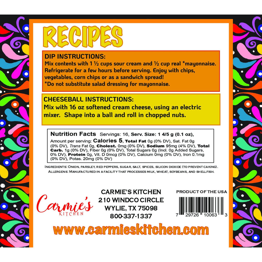 Mañana Mexican Dip Mix | Carmie&