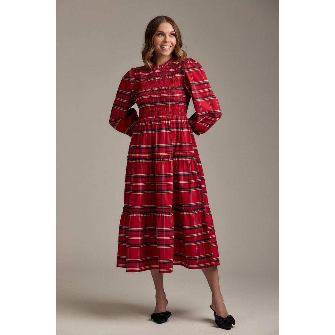 Walton Plaid Midi Dress