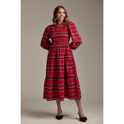 Walton Plaid Midi Dress