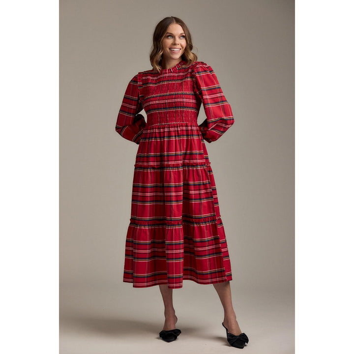 Walton Plaid Midi Dress