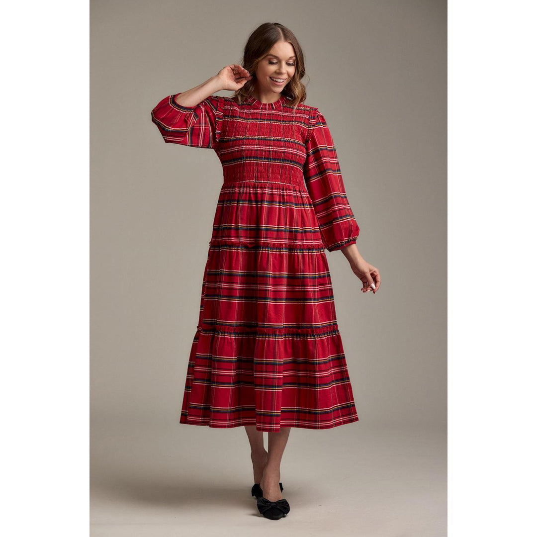 Walton Plaid Midi Dress