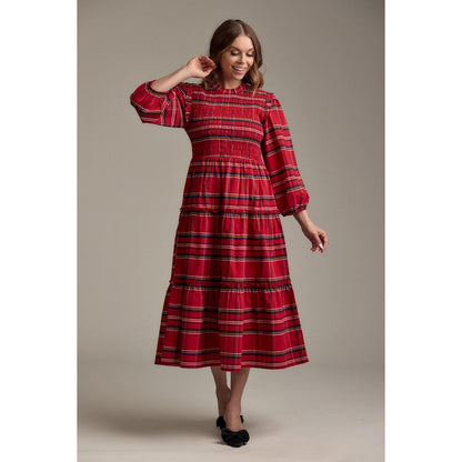 Walton Plaid Midi Dress