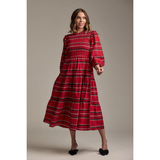 Walton Plaid Midi Dress