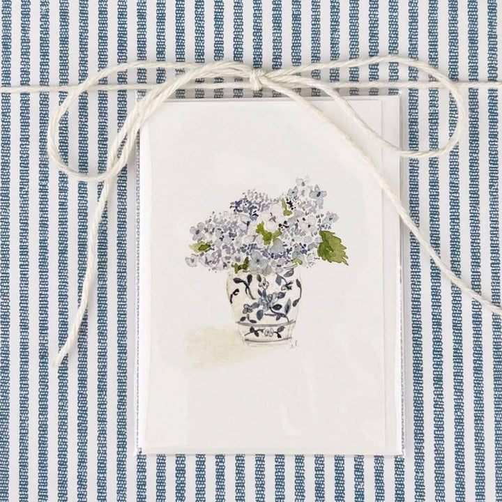 Hydrangea bouquet mini enclosure notecard