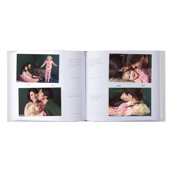 Baby Photo Album Keepsake — Gray Polka Dot with Cover Photo Window