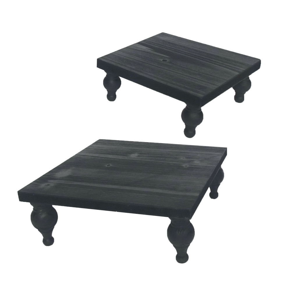 Black Wooden Square Riser