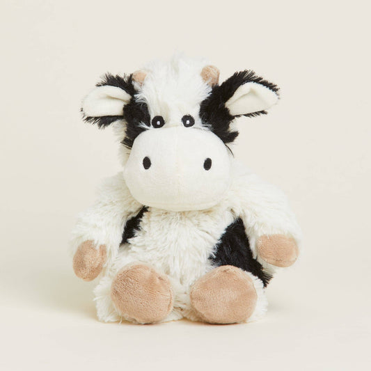 Warmies Black and White Cow Junior Microwavable Plush