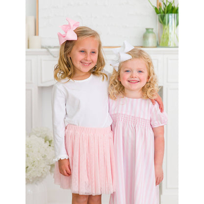 Girls Pink Big Bow Hair Clip