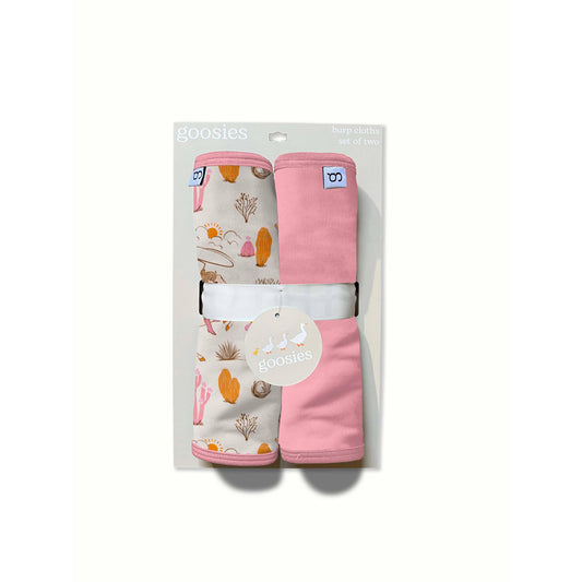 Saddle Up, Cowgirl Toile- Burp Cloth Set