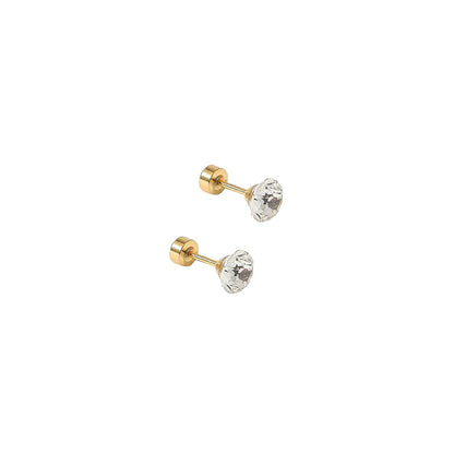 Screwback Stud Earrings Lux - Zuri Clear