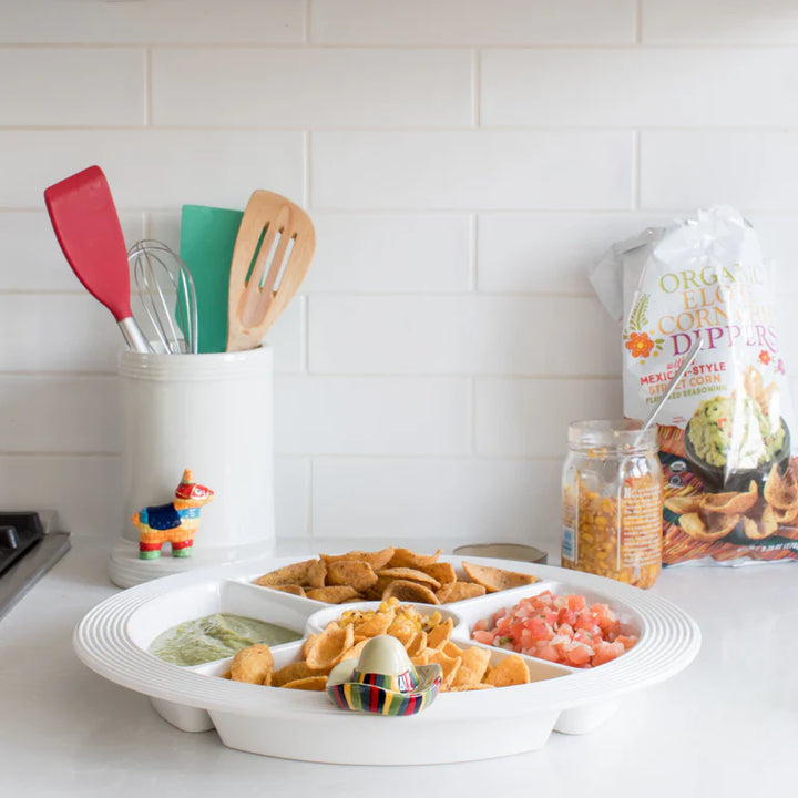 Nora Fleming Pinstripes Divided Dish