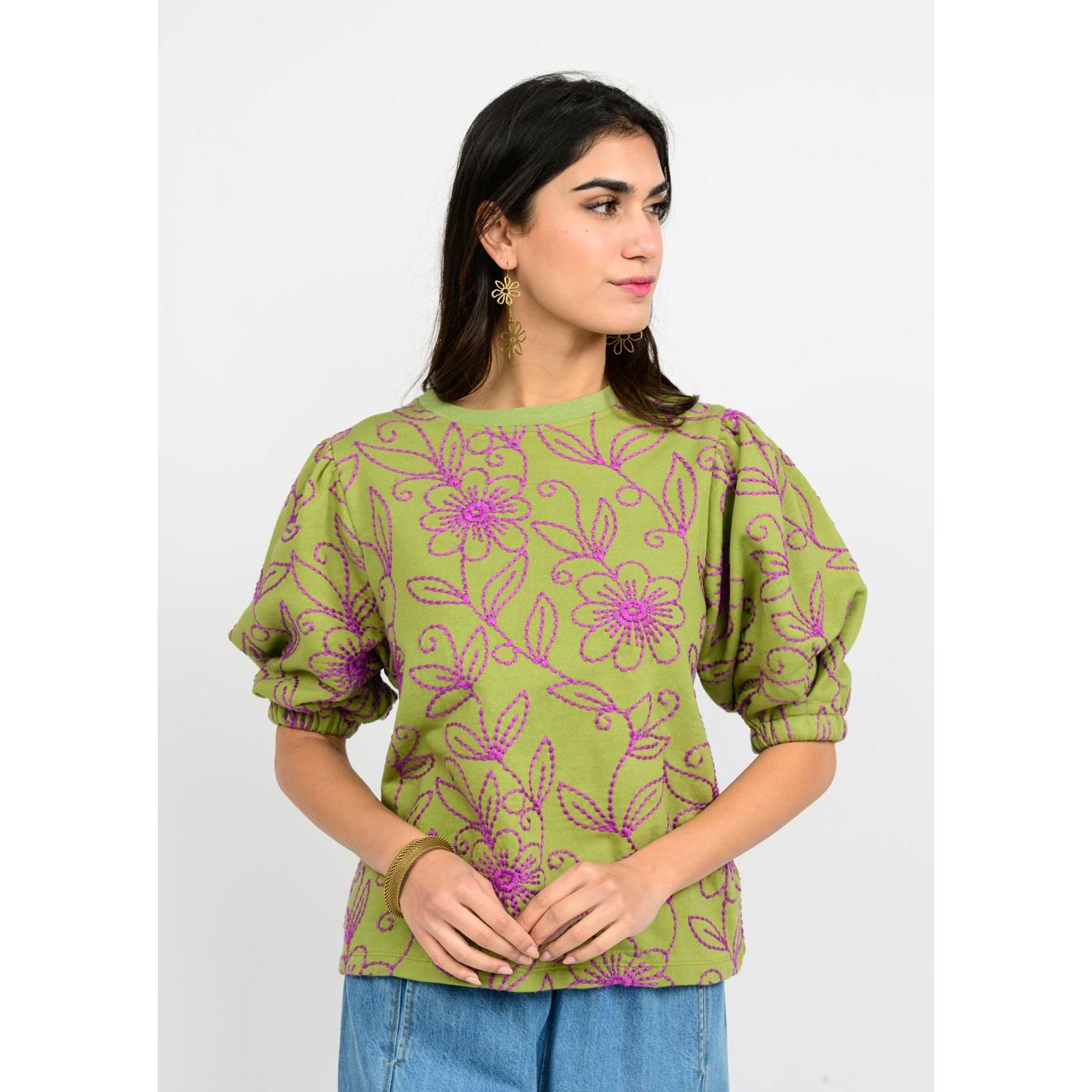 Floral Vines Knit Top
