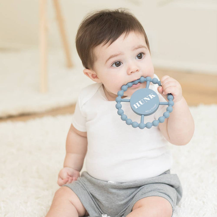 Bella Tunno Hunk Happy Teether — Silicone Beaded Baby Teether