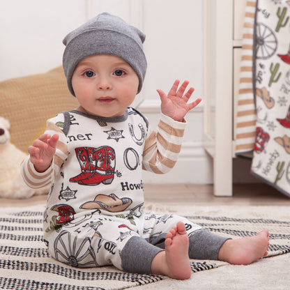 Baby Boy's Howdy Partner Cotton Romper