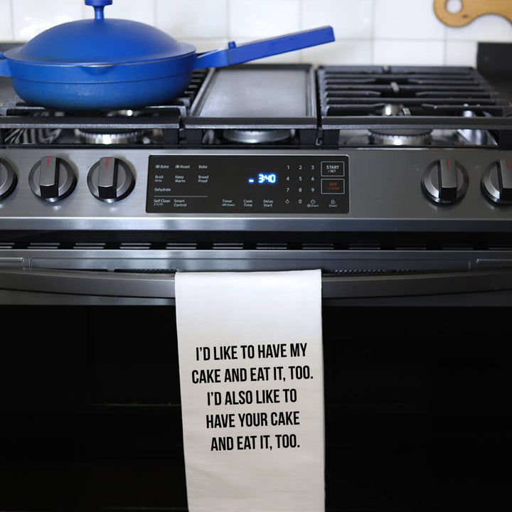 Have My Cake Tea Towel - 100% Cotton Flour Sack Kitchen Towel