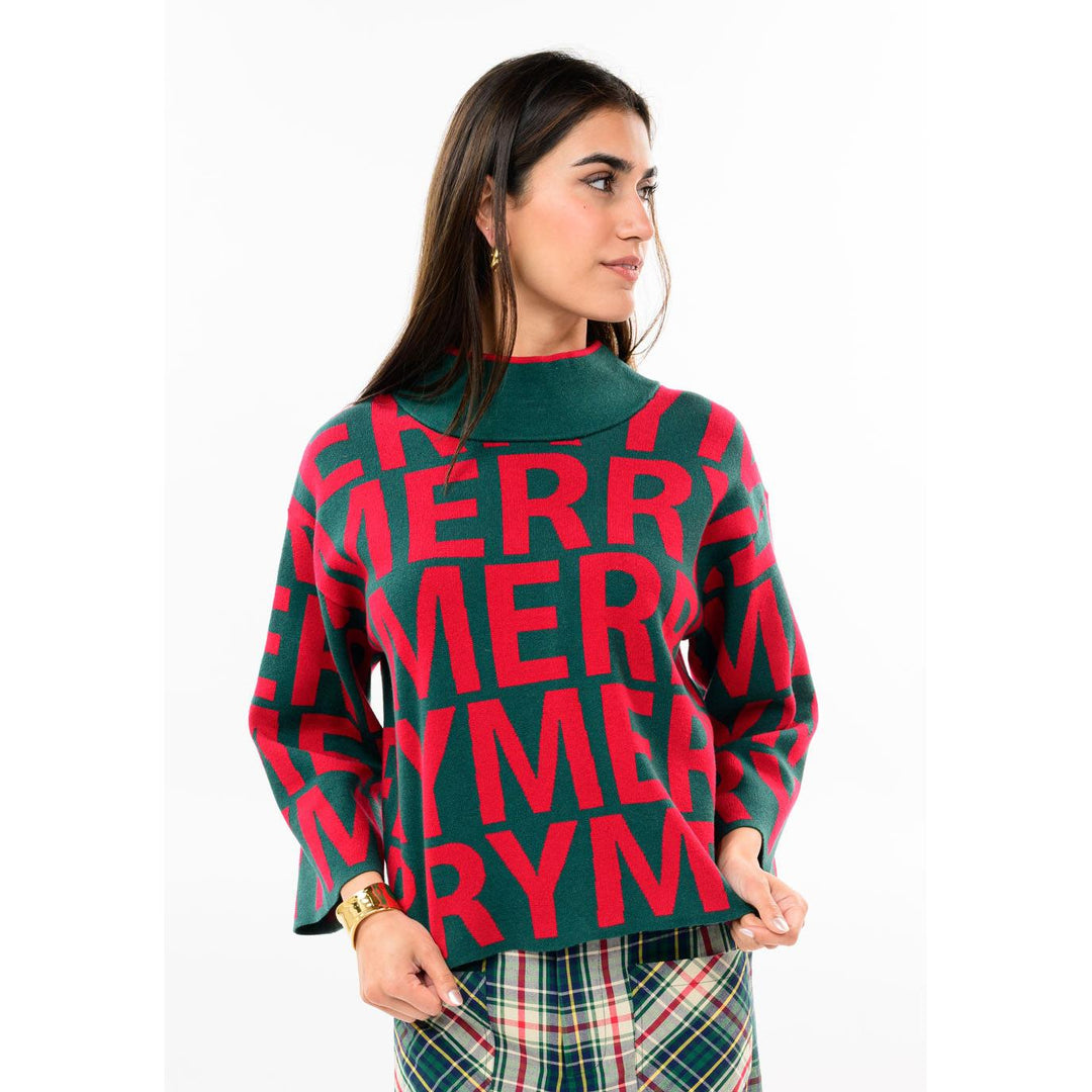 Ivy Jane hunter green Merriest holiday sweater, boutique women&