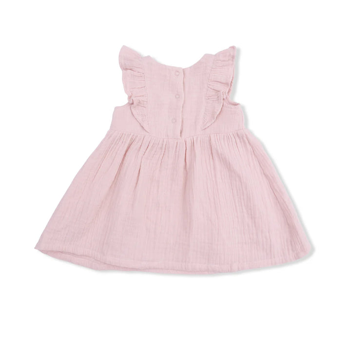 Lotus Flower Ducklings Organic Muslin Dress &amp; Bloomer Set | Angel Dear