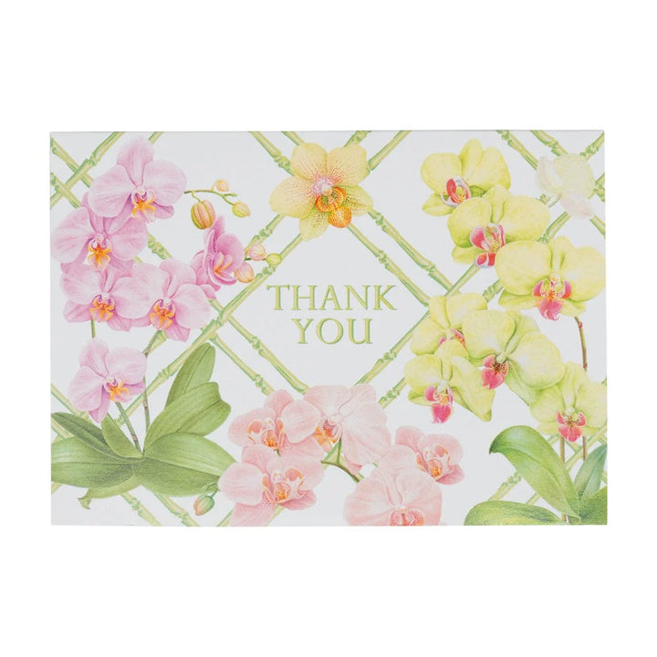Orchid Conservatory Thank You Notes - 8 Note Cards &amp; 8 Envelopes