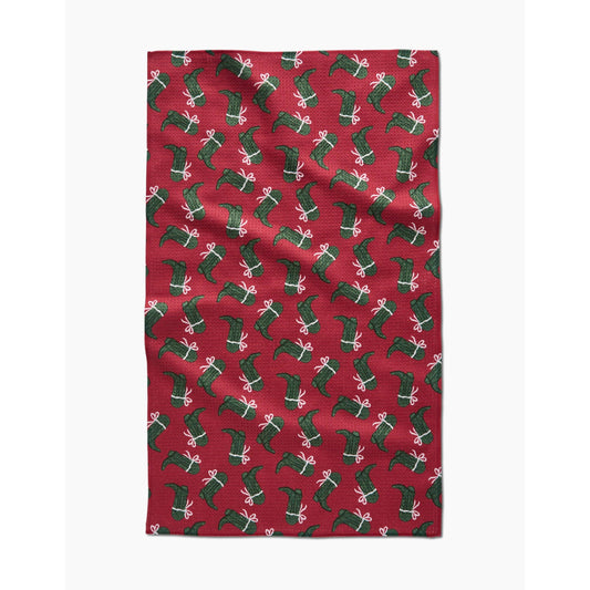 Merry Boots Tea Towel