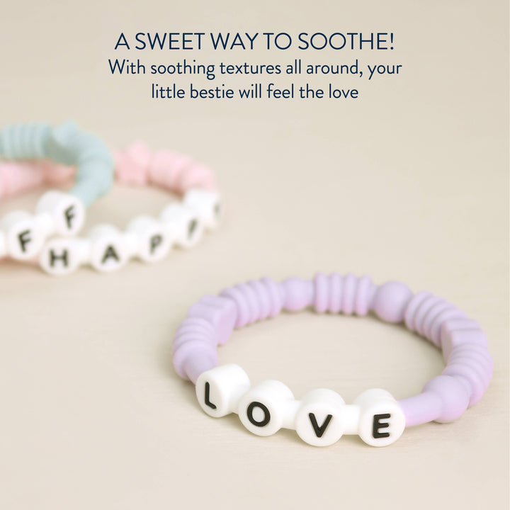 Itzy Ritzy Bitzy Bands™ - Silicone Teething Rings Friendship Bracelet Set