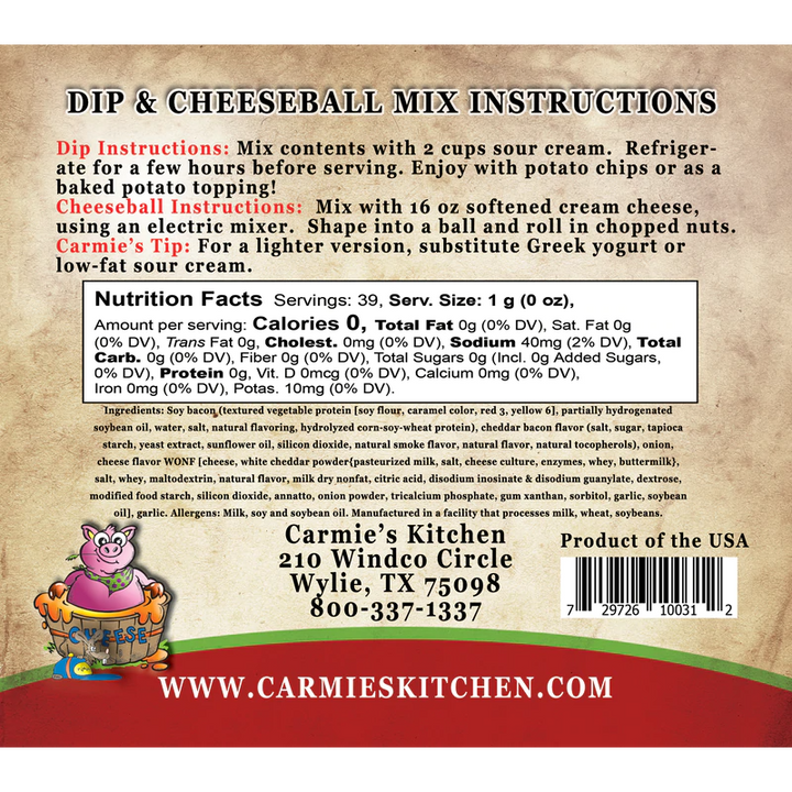 Cheddar Bacon Dip Mix