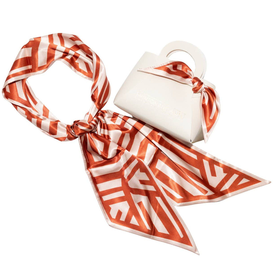 Game Day Accessory Scarf- Burnt Orange &amp; Cream